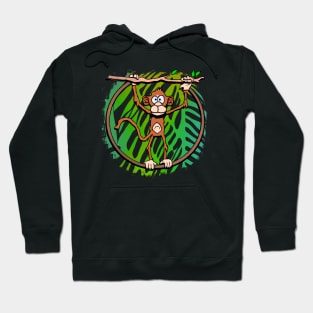 Hang in there, brave, like a monkey. Hoodie